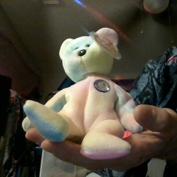 Birthday Beanie Baby NWT Vintage Tie Dye - Picture 1 of 1